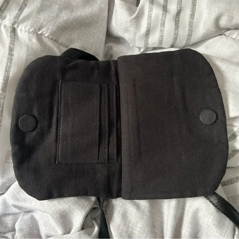 Free People Payton Lamb Leather Belt Bag Pouch Wallet Black